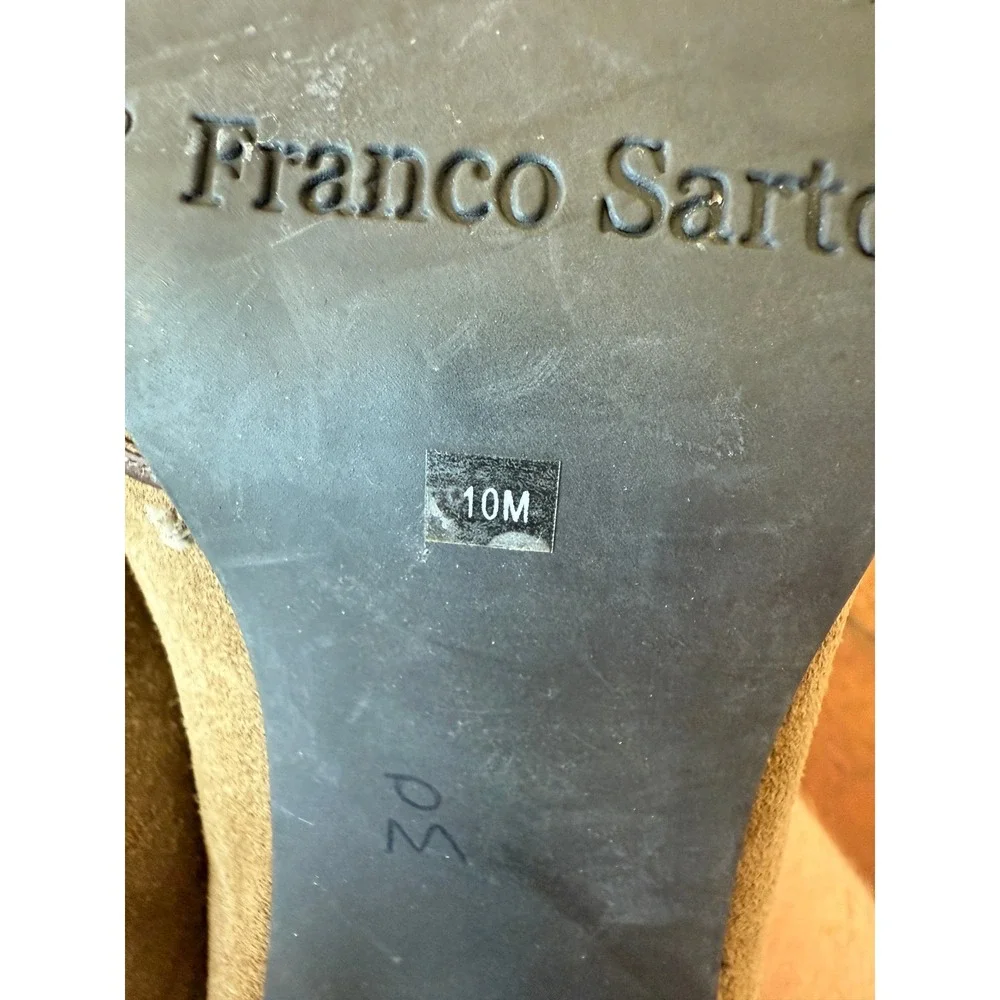 Franco Sarto Women's Heeled Brown Loafers‎ Size 10M